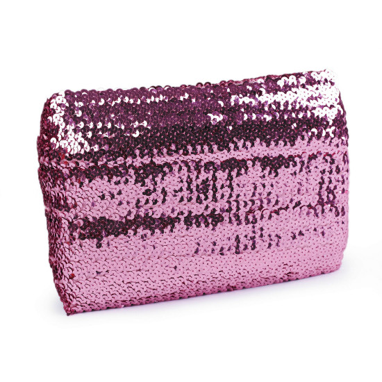 Galon elastic cu paiete 45 mm - Roșu (1 Metru) Galon elastic cu paiete 45 mm - Roșu (1 Metru)