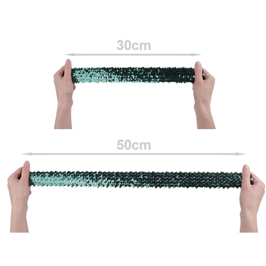 Galon elastic cu paiete 45 mm - Roșu (1 Metru) Galon elastic cu paiete 45 mm - Roșu (1 Metru)