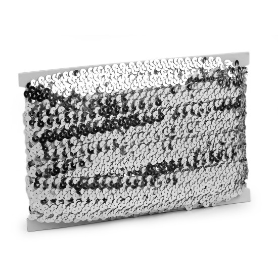 Galon elastic cu paiete 20 mm - Roșu (1 Metru) Galon elastic cu paiete 20 mm - Roșu (1 Metru)