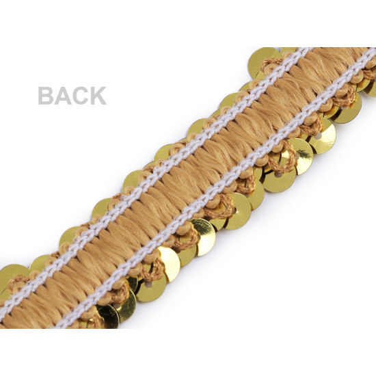 Galon elastic cu paiete 20 mm - Roșu (1 Metru) Galon elastic cu paiete 20 mm - Roșu (1 Metru)