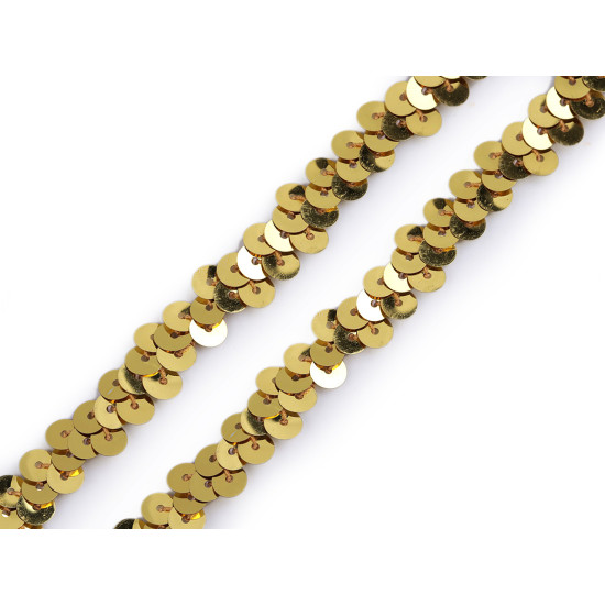 Galon elastic cu paiete 10 mm - Argintiu (18 Metri) Galon elastic cu paiete 10 mm - Argintiu (18 Metri)