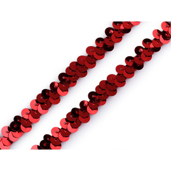 Galon elastic cu paiete 10 mm - Argintiu (18 Metri) Galon elastic cu paiete 10 mm - Argintiu (18 Metri)