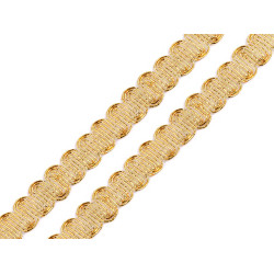 Galon cu fir metalic 14 mm - Auriu (18 Metri)