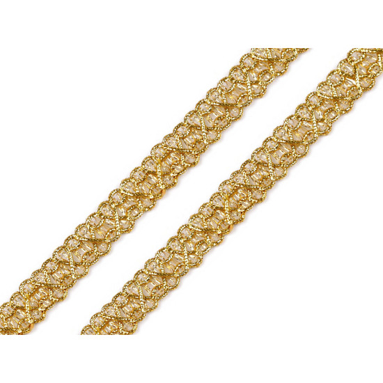 Galon decorativ cu fir metalic 13 mm - Argintiu (18 Metri) Galon decorativ cu fir metalic 13 mm - Argintiu (18 Metri)