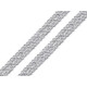 Galon decorativ cu fir metalic 13 mm - Argintiu (18 Metri) Galon decorativ cu fir metalic 13 mm - Argintiu (18 Metri)