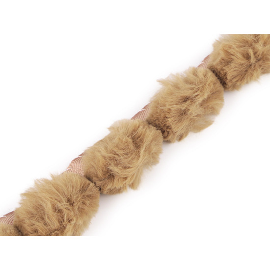 Bordura / vipusca din blana artificiala, latime 3 cm - Gri deschis (1 Metru)