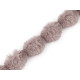 Bordura / vipusca din blana artificiala, latime 3 cm - Gri deschis (1 Metru)