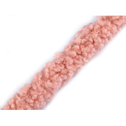Bordura imitatie miel, latime 3,5 cm - Roz pudrat (20 Metri)