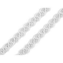Galon din bumbac latime 8 mm - Alb (18 Metri)