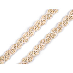 Galon din bumbac latime 8 mm - Crem deschis (18 Metri)