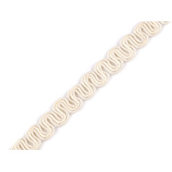 Galon din bumbac latime 10 mm - Ecru deschis (18 Metri)