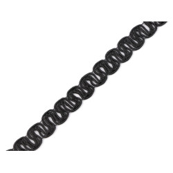 Galon din bumbac latime 10 mm - Negru (18 Metri)