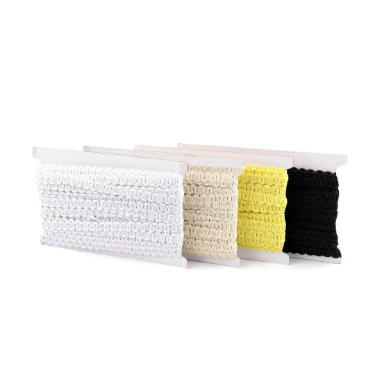 Galon din bumbac latime 10 mm - Alb (18 Metri)