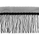 Banda / galon organza cu franjuri din paiete, latime 20 cm - Mov purpuriu (9 Metri)