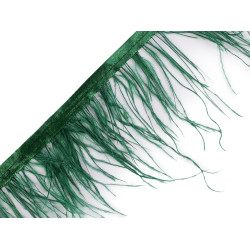 Bandă din pene de marabu latime 5-10 cm - Verde (1 Metru)