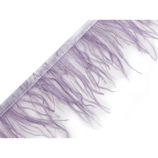 Bandă din pene de marabu latime 5-10 cm - Lila (1 Metru) Bandă din pene de marabu latime 5-10 cm - Lila (1 Metru)