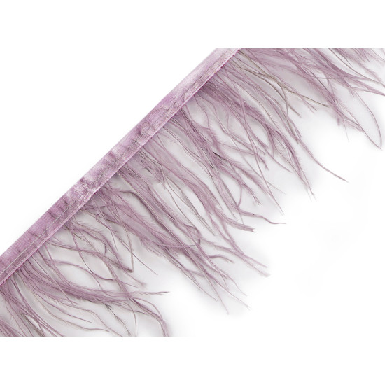 Bandă din pene de marabu latime 5-10 cm - Lila (1 Metru) Bandă din pene de marabu latime 5-10 cm - Lila (1 Metru)