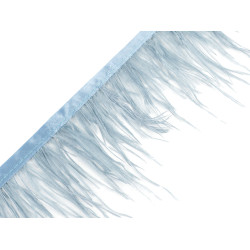 Bandă din pene de marabu latime 5-10 cm - Albastru deschis (1 Metru)