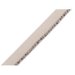 Paspoal cu strasuri 10 cm - Crem deschis (1 Metru)