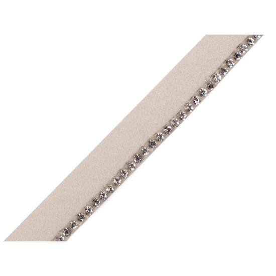 Paspoal cu strasuri 10 cm - Crem deschis (18 Metri) Paspoal cu strasuri 10 cm - Crem deschis (18 Metri)