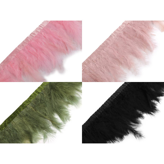 Bandă din pene de curcan, latime 9-12 cm - Verde (8 Metri) Bandă din pene de curcan, latime 9-12 cm - Verde (8 Metri)