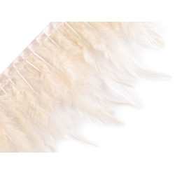 Ibanda cu pene de cocos 7-12 cm - Bej deschis (1 Metru)