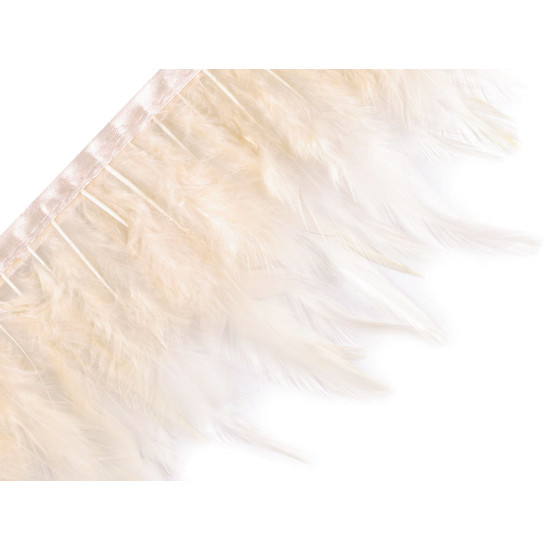 Ibanda cu pene de cocos 7-12 cm - Bej deschis (1 Metru) Ibanda cu pene de cocos 7-12 cm - Bej deschis (1 Metru)
