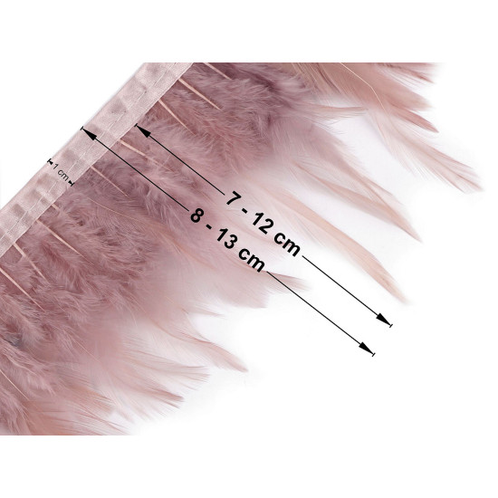 Ibanda cu pene de cocos 7-12 cm - Bej deschis (1 Metru) Ibanda cu pene de cocos 7-12 cm - Bej deschis (1 Metru)