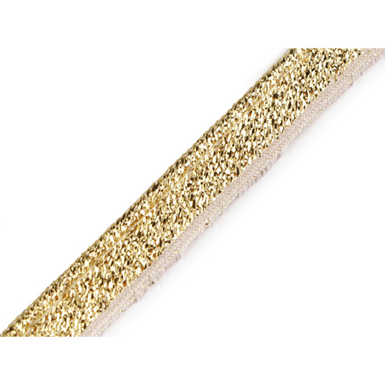 Paspoal / vipușcă cu lurex lățime 10 mm - Auriu (50 Metri) Paspoal / vipușcă cu lurex lățime 10 mm - Auriu (50 Metri)