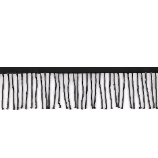 Franjuri din margele de nisip, latime 50 cm - Negru (9 Metri) Franjuri din margele de nisip, latime 50 cm - Negru (9 Metri)