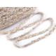 Galon impletit cu paiete mici, latime 10 mm - Off white (45 Metri) Galon impletit cu paiete mici, latime 10 mm - Off white (45 Metri)