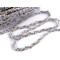 Borte mit kleinen pailletten geflochten, breite 10 mm - Hellblau (1 Meter)