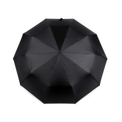 Umbrelă pliabilă cu lumină led în mâner - Negru (1 Bucată)