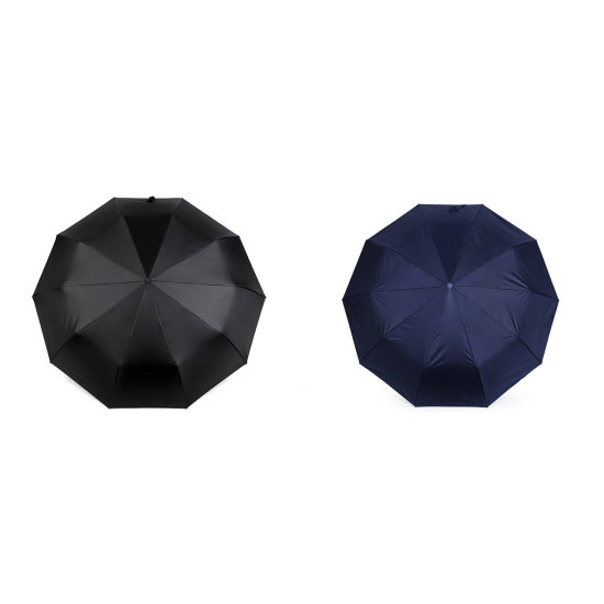 Umbrelă pliabilă cu lumină led în mâner - Negru (4 Bucăți) Umbrelă pliabilă cu lumină led în mâner - Negru (4 Bucăți)