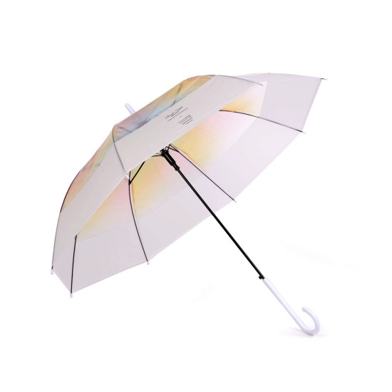 Umbrelă transparentă pentru femei / fete - Roz somon deschis (1 Bucată) Umbrelă transparentă pentru femei / fete - Roz somon deschis (1 Bucată)