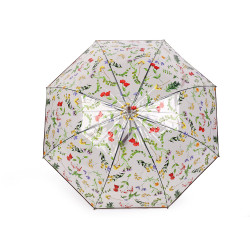 Umbrelă transparentă pentru femei/fete - Maro (1 Bucată)