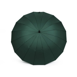 Umbrelă mare de familie cu mâner din lemn - Verde închis (1 Bucată)