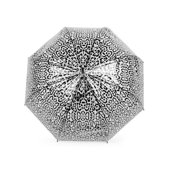 Umbrelă transparentă cu imprimeu leopard pentru femei/fete - Bej deschis (1 Bucată) Umbrelă transparentă cu imprimeu leopard pentru femei/fete - Bej deschis (1 Bucată)