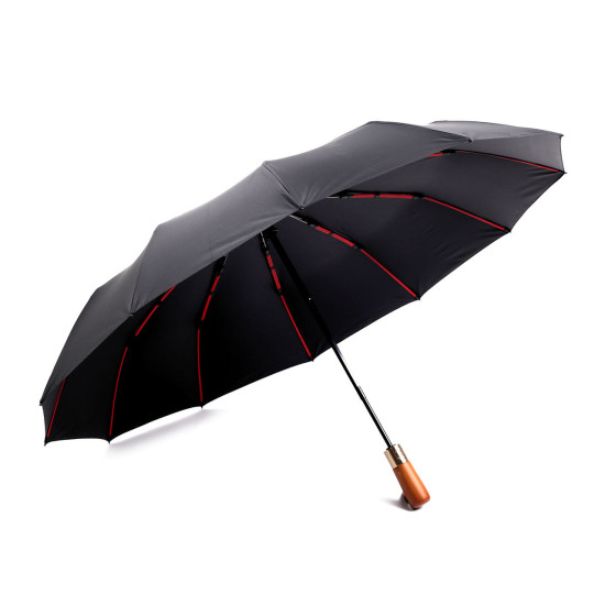 Umbrelă automata pliabilă pentru bărbați - Negru (1 Bucată) Umbrelă automata pliabilă pentru bărbați - Negru (1 Bucată)