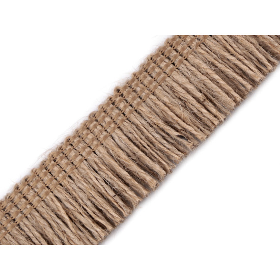 Franjuri iută, 32 mm - Ecru natural (27 Metri) Franjuri iută, 32 mm - Ecru natural (27 Metri)