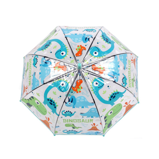 Umbrelă transparentă pop-up pentru copii dinozaur - Turcoaz (4 Bucăți) Umbrelă transparentă pop-up pentru copii dinozaur - Turcoaz (4 Bucăți)
