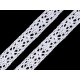 Dantelă bumbac croşetată, lățime 11 mm - Alb (1 Metru) Dantelă bumbac croşetată, lățime 11 mm - Alb (1 Metru)