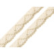 Dantelă bumbac croşetată cu lurex, lățime 14 mm - Ecru deschis (1 Metru) Dantelă bumbac croşetată cu lurex, lățime 14 mm - Ecru deschis (1 Metru)