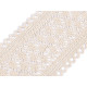 Dantelă bumbac croşetată, lățime 10 cm - Alb (1 Metru) Dantelă bumbac croşetată, lățime 10 cm - Alb (1 Metru)