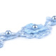 Dantelă guipure flori 3d cu perlă, lățime 30 mm - Bleu nu-mă-uita (1 Metru) Dantelă guipure flori 3d cu perlă, lățime 30 mm - Bleu nu-mă-uita (1 Metru)