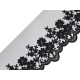 Dantelă brodată pe organza, lățime 90 mm - Off white (1 Metru)