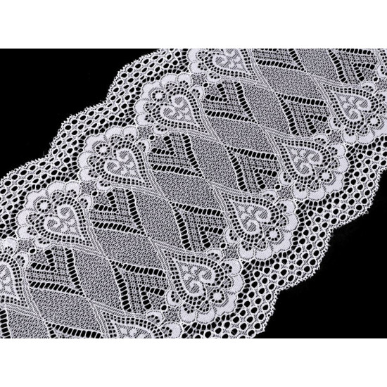 Elastische spitze / einsatz / tischläufer breite 18 cm - Schwarz (1 Meter) Elastische spitze / einsatz / tischläufer breite 18 cm - Schwarz (1 Meter)