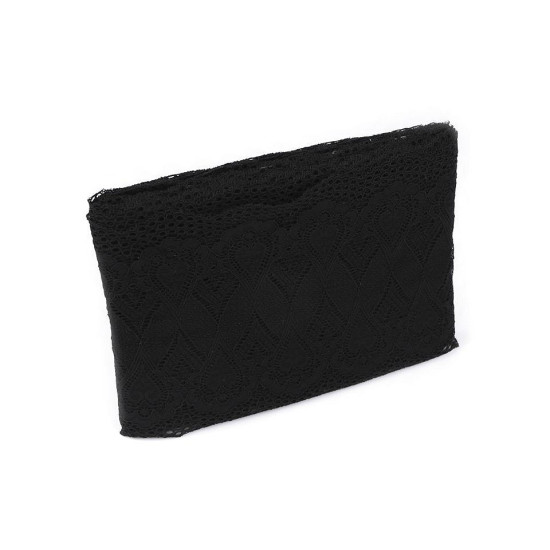Elastische spitze / einsatz / tischläufer breite 18 cm - Schwarz (1 Meter) Elastische spitze / einsatz / tischläufer breite 18 cm - Schwarz (1 Meter)