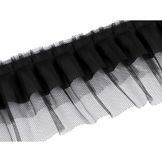 Bandă cu volănașe 3 rânduri, lățime 70 mm - Roz deschis (1 Metru) Bandă cu volănașe 3 rânduri, lățime 70 mm - Roz deschis (1 Metru)