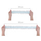 Elastic cu volănașe din dantelă, lățime 65 mm - Alb-albastru (9 Metri) Elastic cu volănașe din dantelă, lățime 65 mm - Alb-albastru (9 Metri)